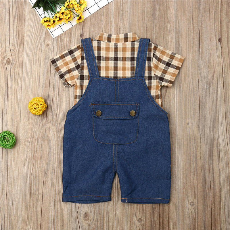 2PCS Newborn Toddler Kid Baby Boy Clothes