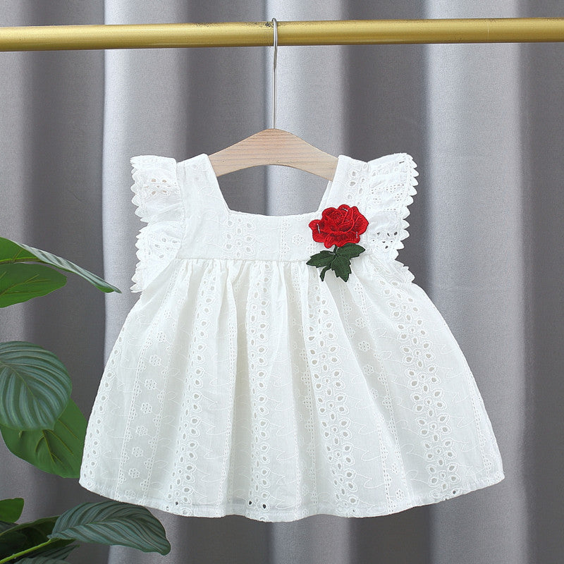 Summer Hot Selling Baby Kids Girls Hollow Out Flowers Pattern Fly